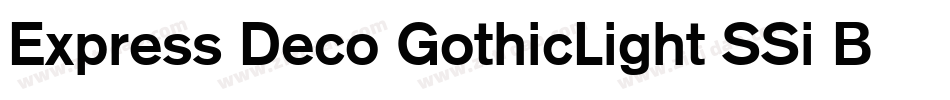 Express Deco GothicLight SSi Book字体转换